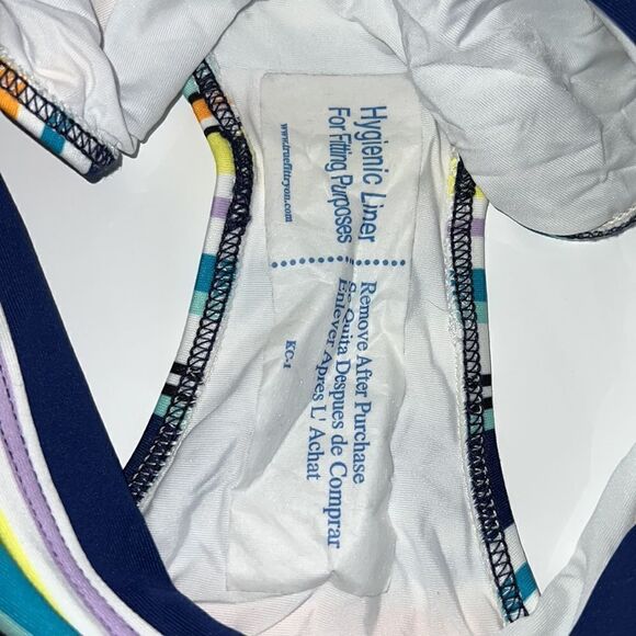 NWOT Next Tabata High Waist & High Leg
Bikini Bottom Small Navy Striped - Picture 7 of 8